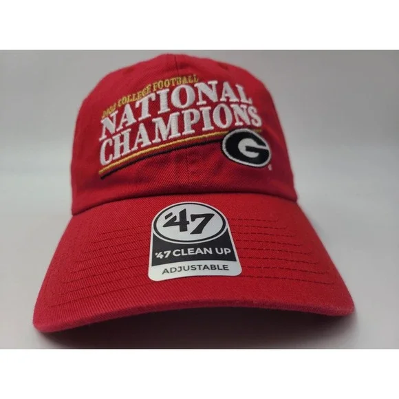 University of Georgia Bulldogs 2022 National Champions 47 Brand Hat Cap NCAA Red - Picture 2 of 12